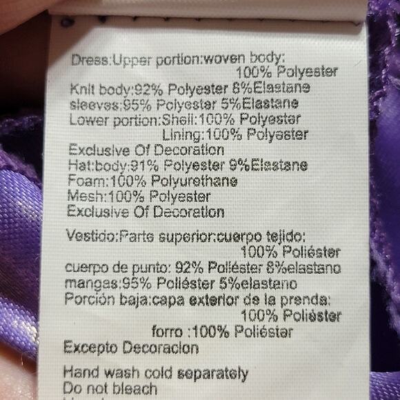 2 Pc Disguise Girls Witch Prestige Costume: Hat & Dress - Size Small (4-6x) - Picture 10 of 13